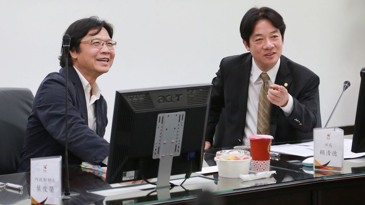 內政部長葉俊榮與台南市長賴清德討論前瞻計畫。(台南市政府提供) 內政部長葉俊榮與台南市長賴清德討論前瞻計畫。(台南市政府提供)