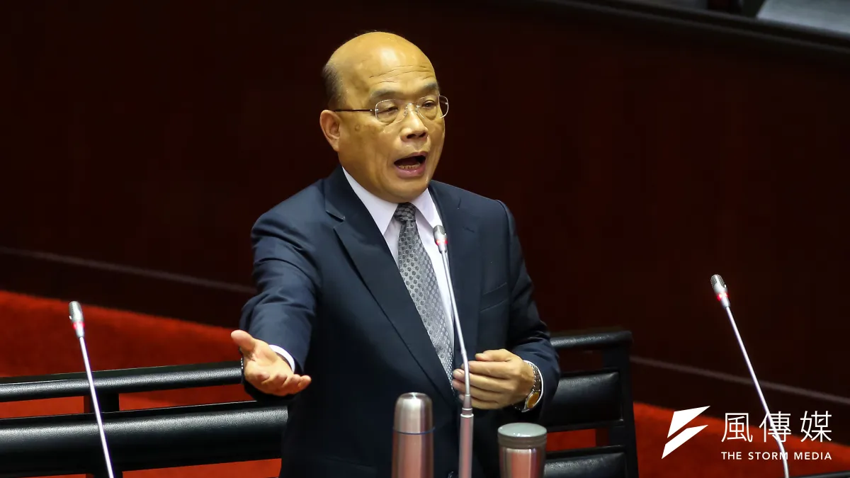 行政院長蘇貞昌(見圖)備詢時指出,有些罪惡天地不容,死刑定讞就該執行,此話一出引發質疑。(資料照,顏麟宇攝)