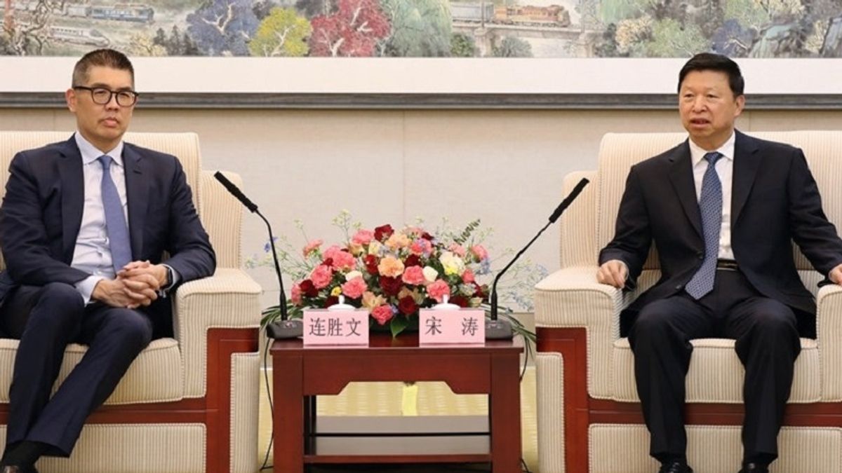 宋濤在杭州會國民黨副主席連勝文一行人。(資料照) 宋濤在杭州會國民黨副主席連勝文一行人。(資料照)