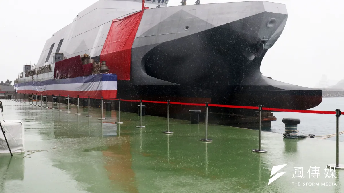 塔江艦是海軍沱江級飛彈巡邏艦後續艦首艘,去年12月剛於宜蘭龍德造船廠舉行下水儀式。(資料照,蘇仲泓攝)