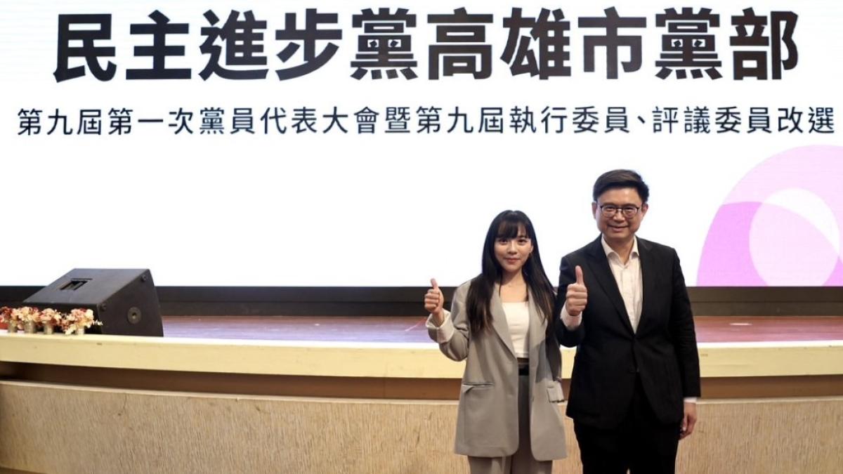 高市黨部新團隊成軍!黃捷喊拚議會過半、賴瑞隆力拚市長勝選