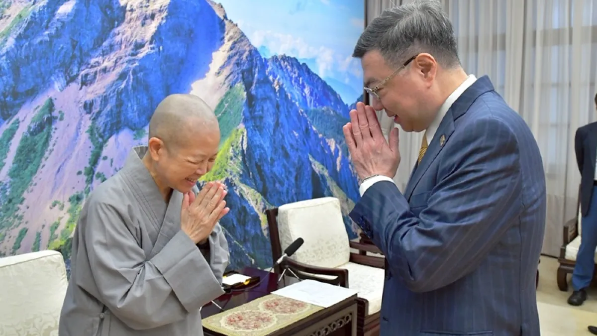 2025年9月19日行政院長卓榮泰接見釋昭慧法師一行(行政院官網)