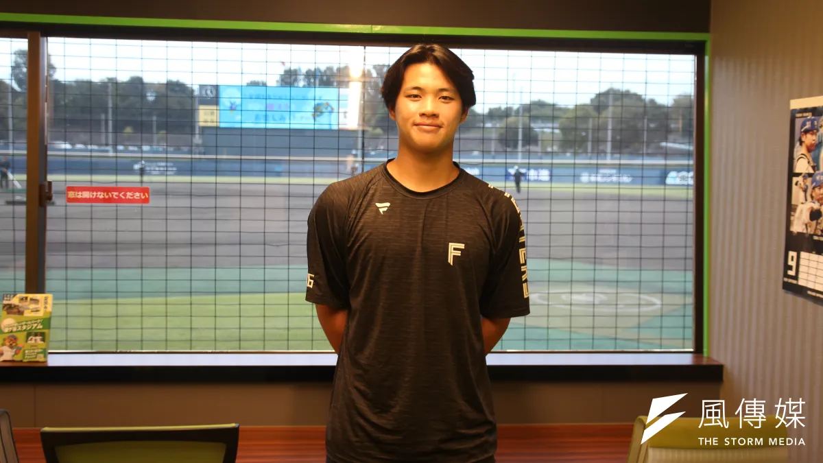 台灣新生代強投孫易磊加盟日本職業棒球北海道日本火腿鬥士隊,歷經整個賽季,首度接受風傳媒專訪。(黃信維攝)