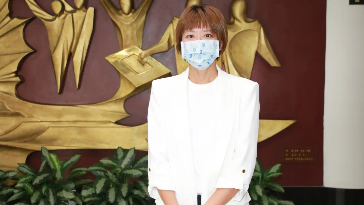 國民黨文傳會副主委江怡臻。(圖/李梅瑛攝)