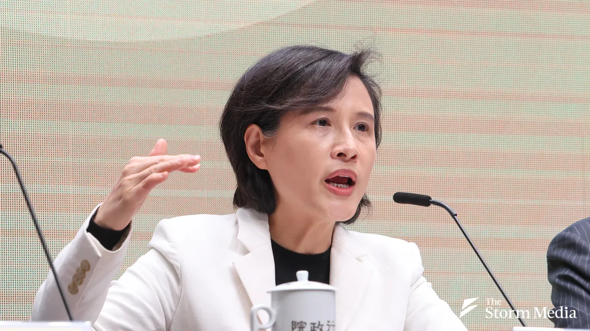Vice Premier Cheng Li-chiun attended a press conference on the "Taiwan-U.S. Customs Negotiations" on January 20. (Photo by Yen Lin-yu)
