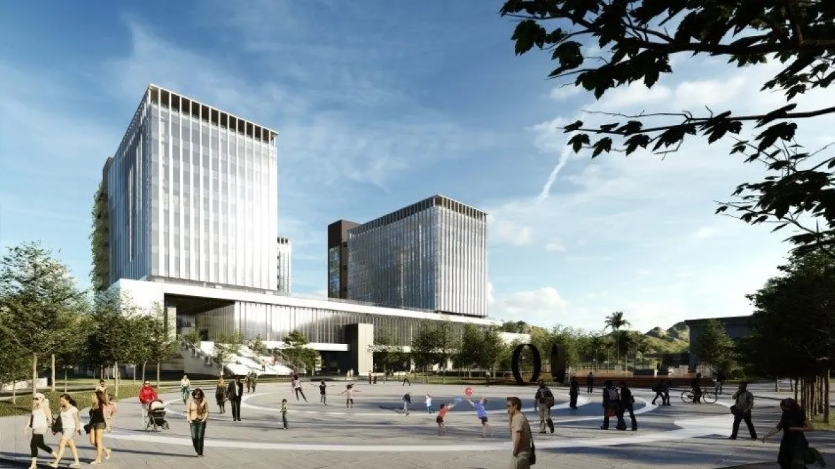 位於台北市中正區思源街的「水園區新天地」預計於2027年第二季開幕,將有誠品生活進駐打造約3,000坪商場。(示意圖/取自北水處)