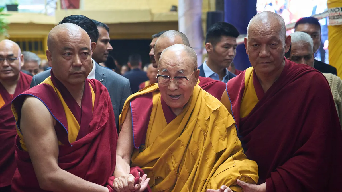 流亡印度的藏傳佛教活佛達賴喇嘛。(美聯社) 流亡印度的藏傳佛教活佛達賴喇嘛。(美聯社)