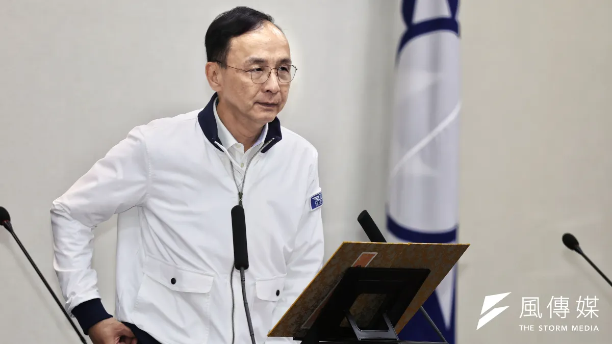 國民黨主席朱立倫以希特勒比喻賴清德獨裁,却遭來德國代表處的抗議。(柯承惠攝)