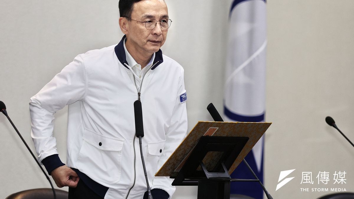 國民黨主席朱立倫以希特勒比喻賴清德獨裁,却遭來德國代表處的抗議。(柯承惠攝) 國民黨主席朱立倫以希特勒比喻賴清德獨裁,却遭來德國代表處的抗議。(柯承惠攝)