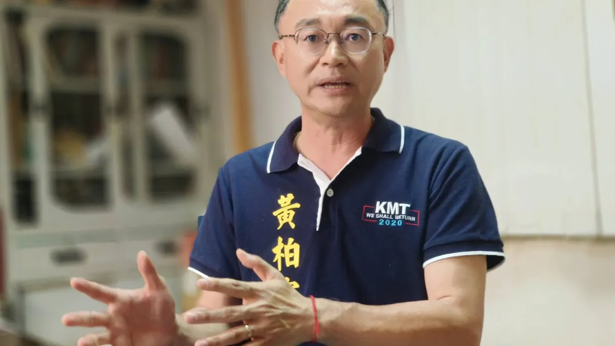 國民黨議員黃柏霖挾6屆20年議員優質問政成果及資歷,再度披掛藍袍在三民區轉戰立委。(圖/徐炳文攝)