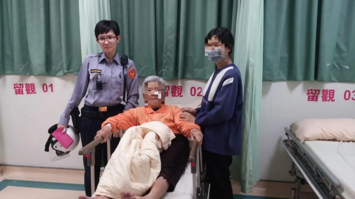 「我要回家!」失智婦跌傷在醫院怒吼 員警安撫助返家