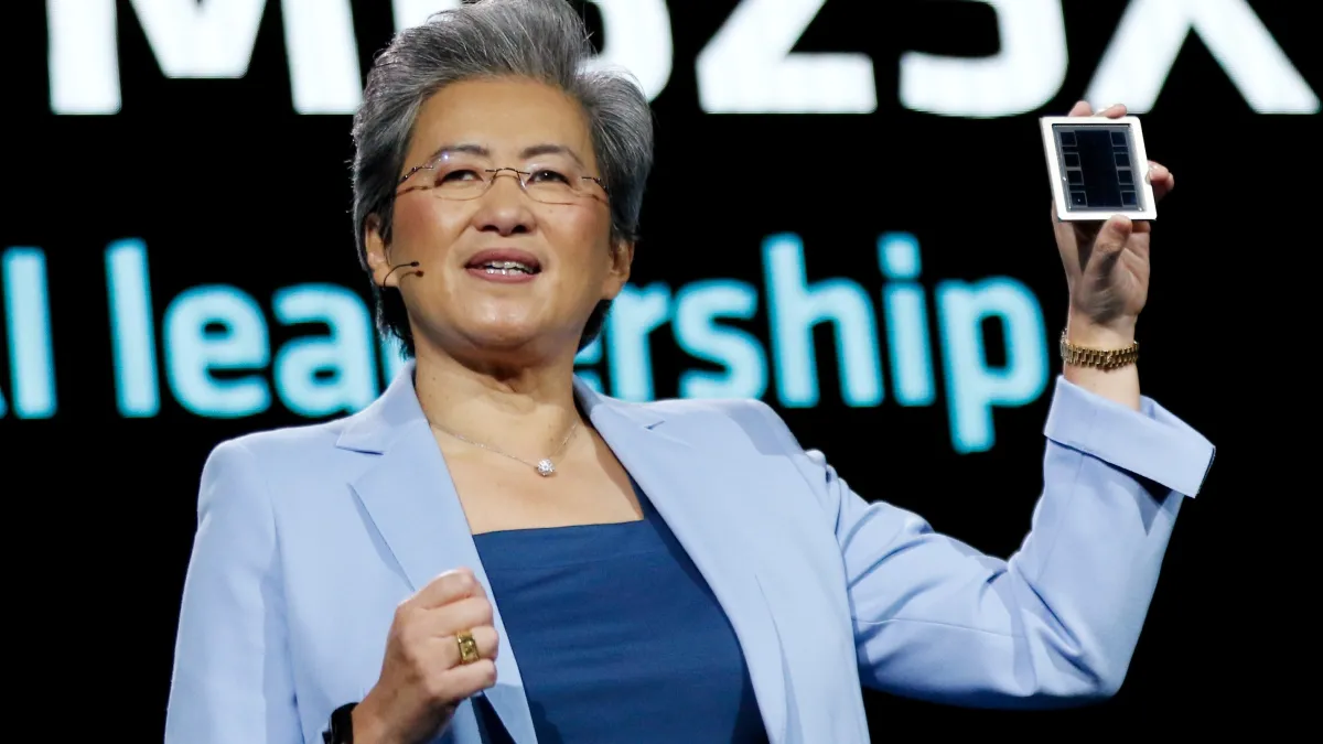 AMD公布財報後,因數據資料中心業務不如預期,導致股價下滑,然而DeepSeek出現有望助攻AMD今年營收!(圖/取自X/AMD)