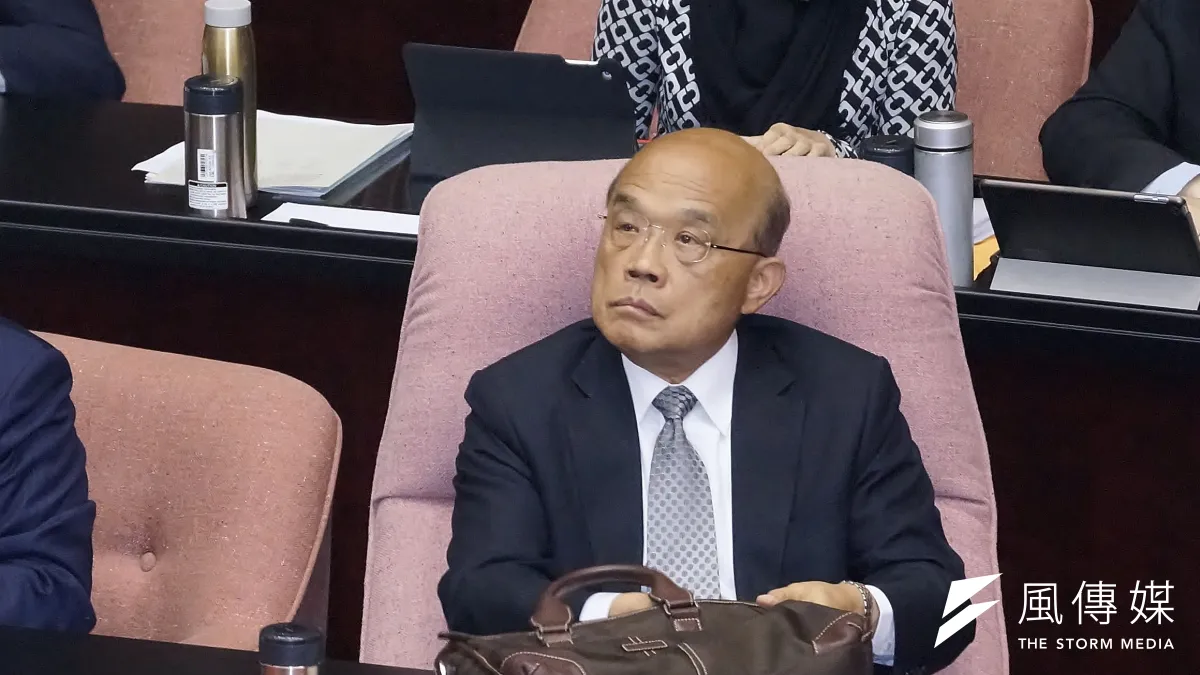 國民黨總統參選人韓國瑜批評民進黨「蔡賴配」無法齊心,行政院長蘇貞昌(見圖)12日表示,民進黨在黨內競爭時,再怎麼激烈、靜止之後,就是團結。(盧逸峰攝)