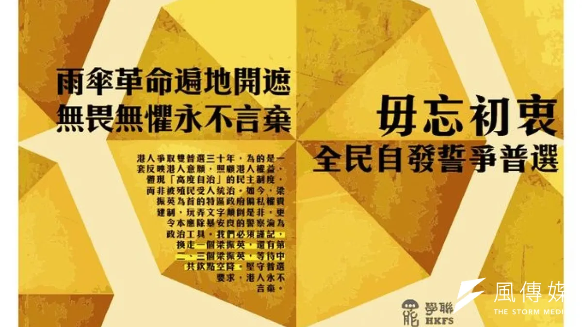學聯文宣傳單(取自臉書)