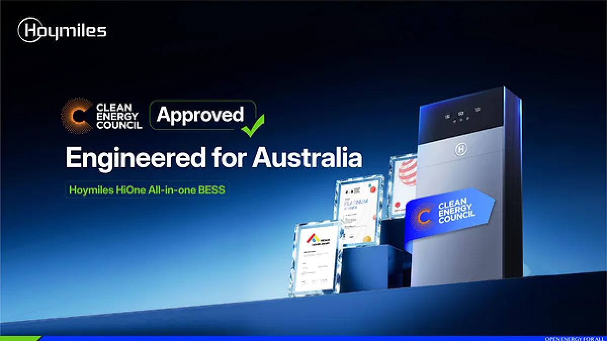 Hoymiles HiOne All-in-One Residential Storage System Receives CEC Approval, Bringing Smarter Energy Independence to Australian Homes