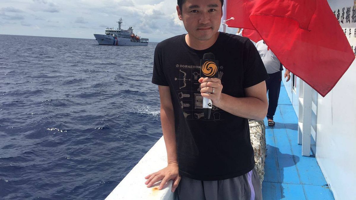 鳳凰衛視記者隨台灣漁船前往太平島,引發爭議(鳳凰衛視臉書) 鳳凰衛視記者隨台灣漁船前往太平島,引發爭議(鳳凰衛視臉書)