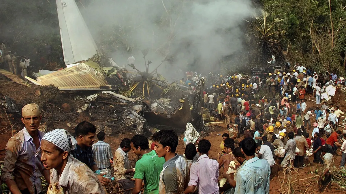 印度快捷航空2010年發生墜機事故。(美聯社)