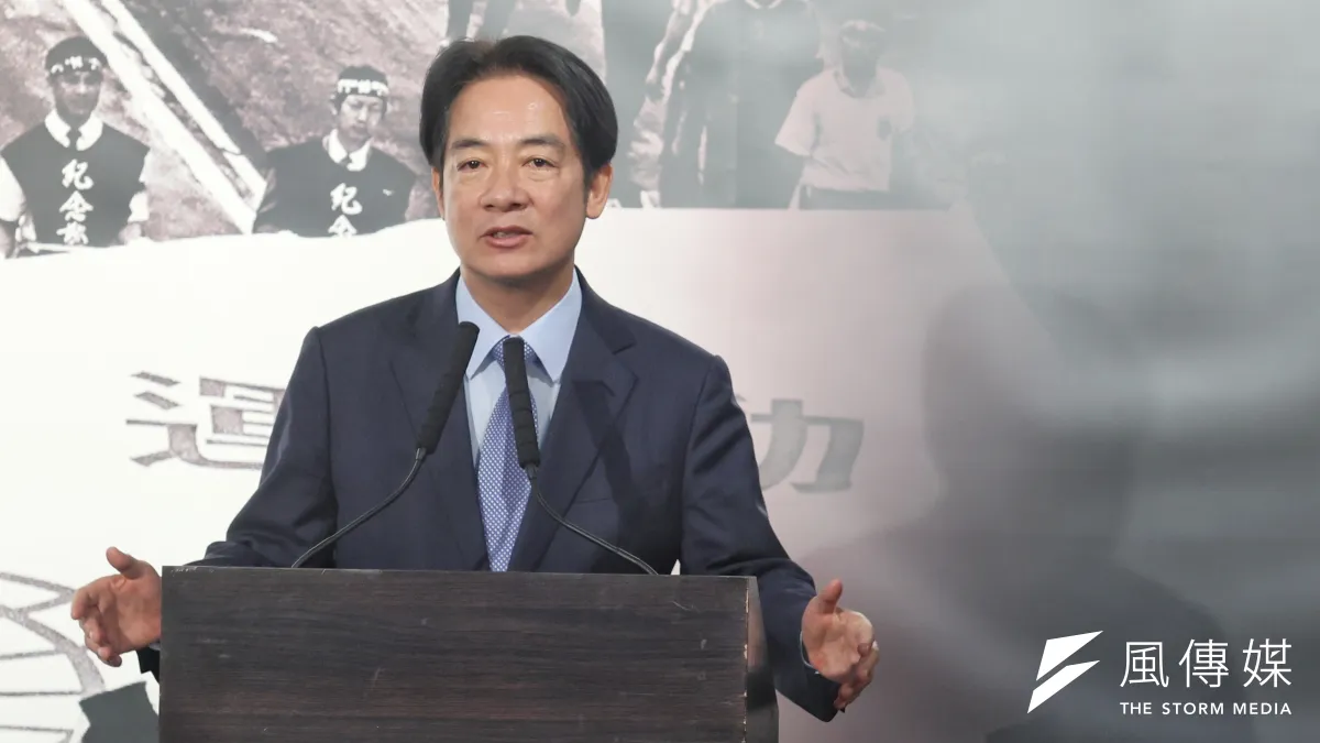 副總統賴清德出席「100%言論自由:鄭南榕和自由時代」特展開幕記者會。(柯承惠攝)