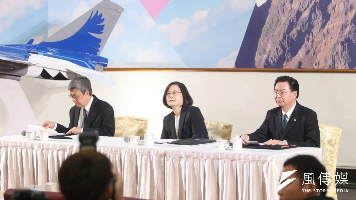 總統府29日下午在中科院龍園園區舉辦年終記者會。圖中為總統蔡英文。(蘇仲泓攝)