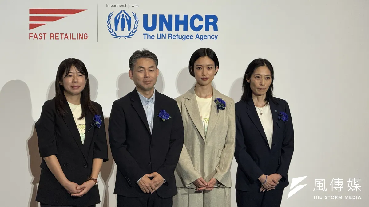 ファーストリテイリングは世界難民の日に合わせ、柳井正氏の10億円規模の個人寄付や、俳優の河合優実さんが参画する「UNIQLO FLOWER」でのチャリティなど、UNHCRと連携した多角的な難民支援の拡充を発表した。(写真/黃信維撮影)