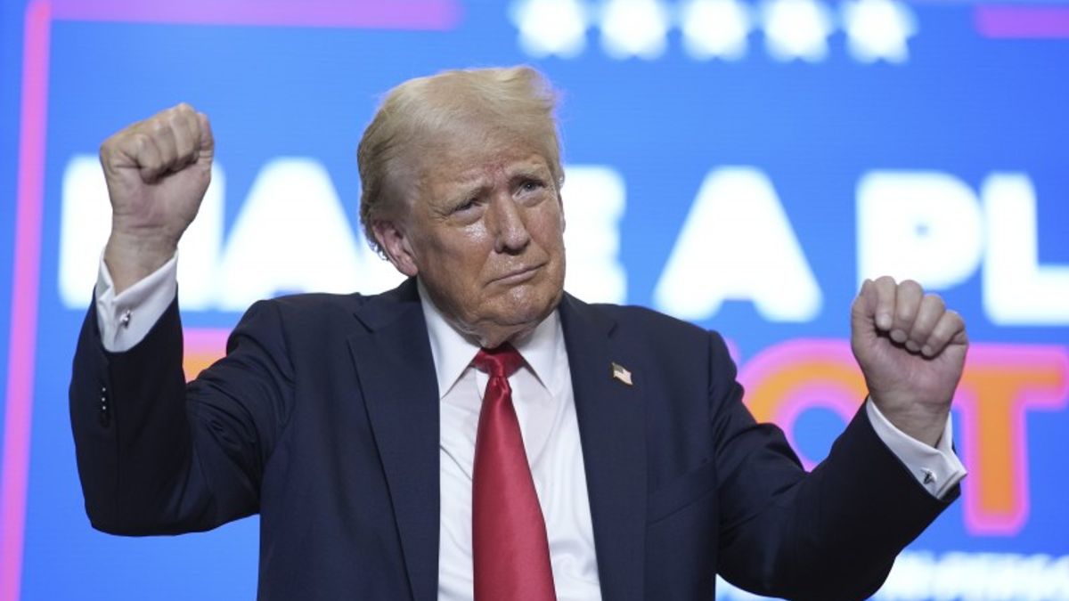 共和黨總統候選人川普出席明尼蘇達的造勢活動。(美聯社) 共和黨總統候選人川普出席明尼蘇達的造勢活動。(美聯社)