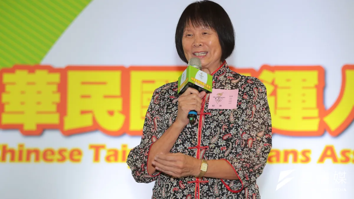 希望基金會董事長紀政21日出席「中華民國奧運人協會」成立記者會,並表示不反對單項協會理事長直選。(顏麟宇攝)