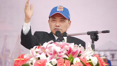 國民黨總統參選人侯友宜民調落入第三,必須使出絕招挽救頹勢。(蔡親傑攝)