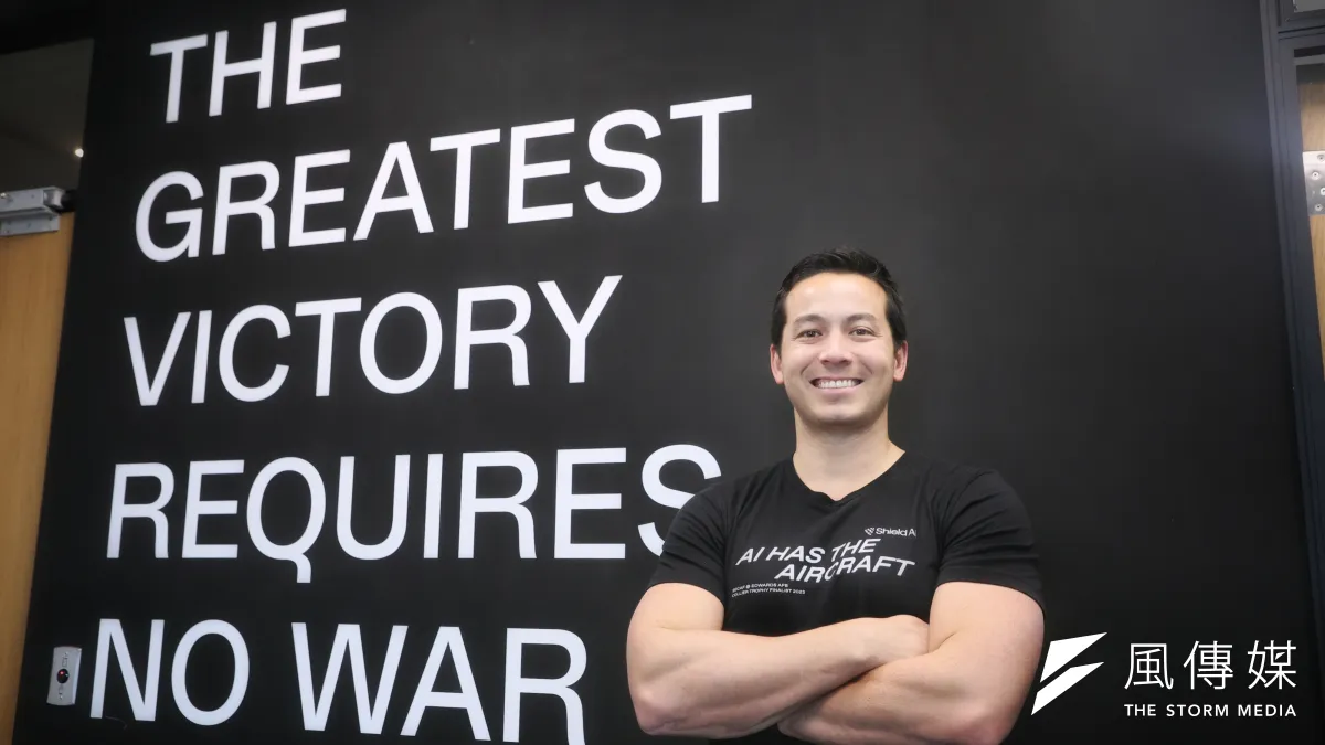 Brandon Tseng (曾國光), co-founder of U.S. military AI startup Shield AI, speaks with 風傳媒 in an exclusive interview in April 2026. (Photo: Ko Cheng-hui)