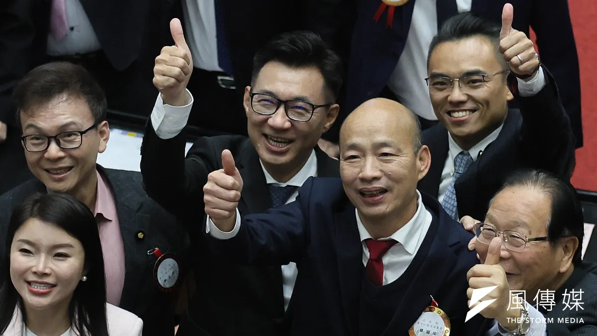 立法院1日舉行正副院長選舉,由國民黨立委韓國瑜、江啓臣當選立法院正副院長。(柯承惠攝)