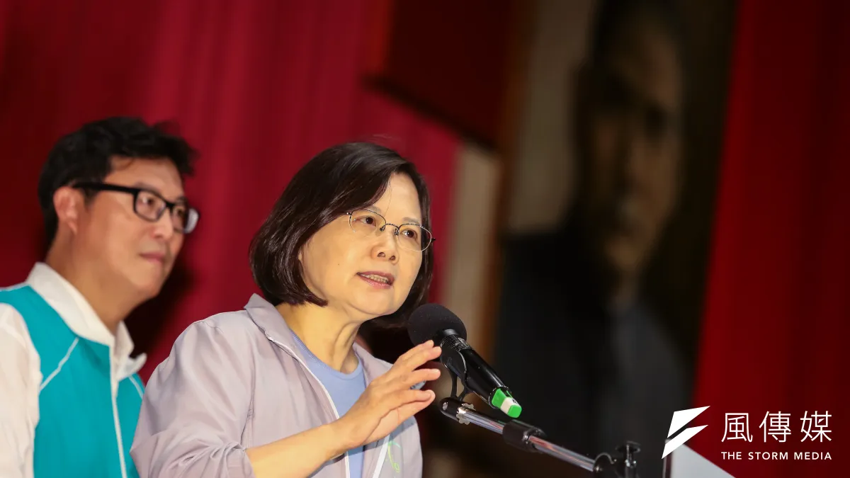 民進黨總統參選人蔡英文出席台北市公職後援會成立大會。(顏麟宇攝)