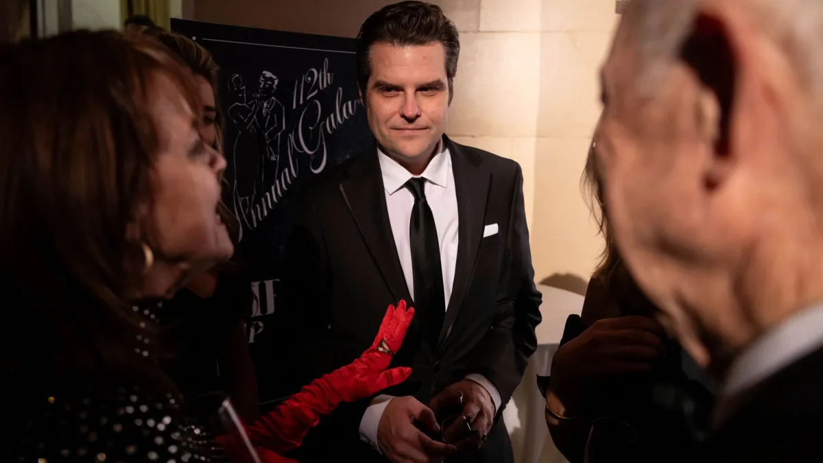 原川普2.0司法部長提名人、前國會議員馬特・蓋茲(Matt Gaetz)。(美聯社)