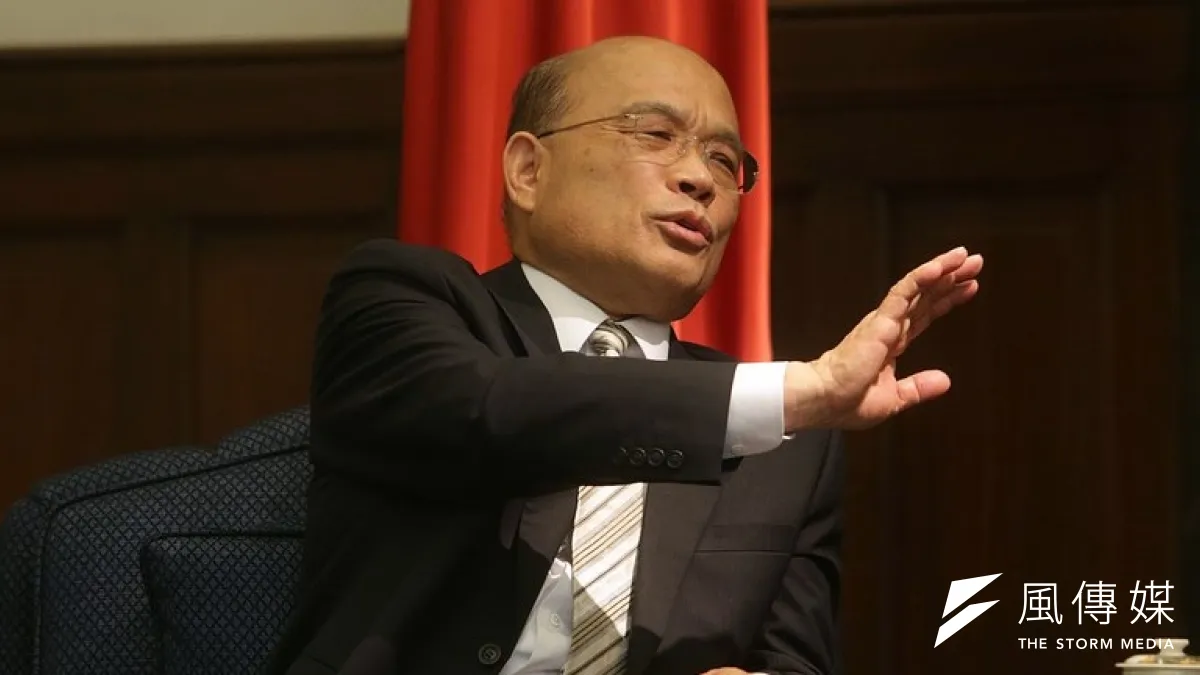 民進黨主席蘇貞昌表示國會席次應合理增加,依先進民主國家的人口比例換算,台灣大體上是200人至300人之間才符合比例。(中央社提供)
