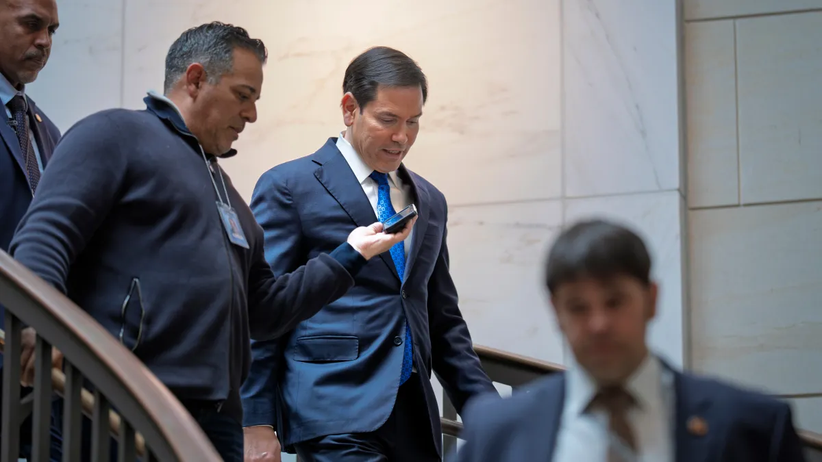 U.S. Secretary of State Marco Rubio arrives at a briefing on Iran for members of Congress in a secure meeting room in the basement of the U.S. Capitol in Washington on Tuesday, March 3, 2026. (Photo/AP)