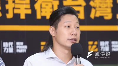 時代力量林昶佐對民進黨主席蔡英文訪美,期望她捍衛臺灣主權(林韶安攝)