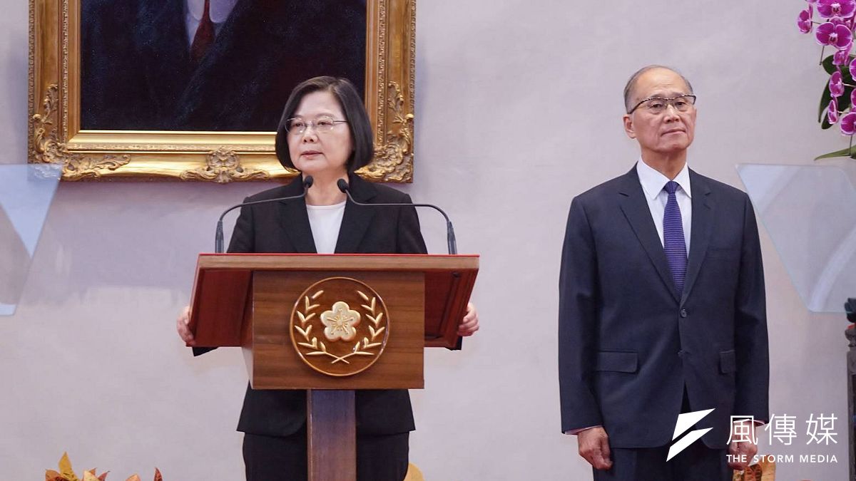 總統蔡英文宣布李大維出任總統府祕書長。(盧逸峰攝) 總統蔡英文宣布李大維出任總統府祕書長。(盧逸峰攝)