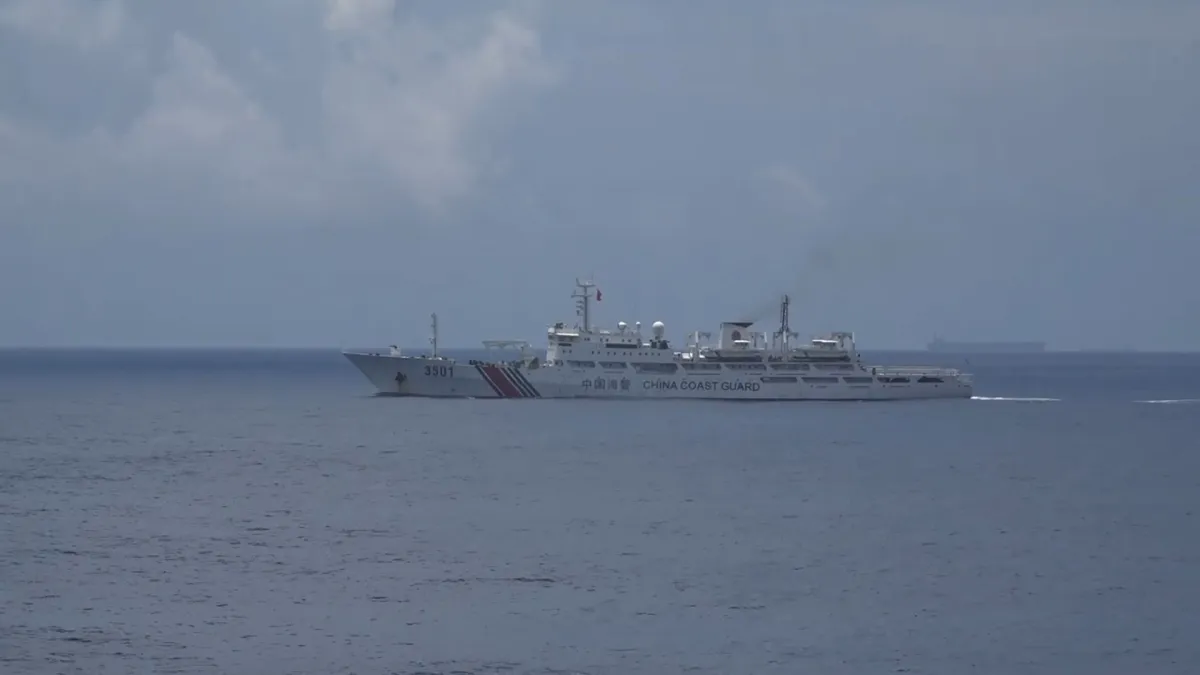 海巡16日偵獲中國海警船出沒金門周邊海域。(海巡署提供)