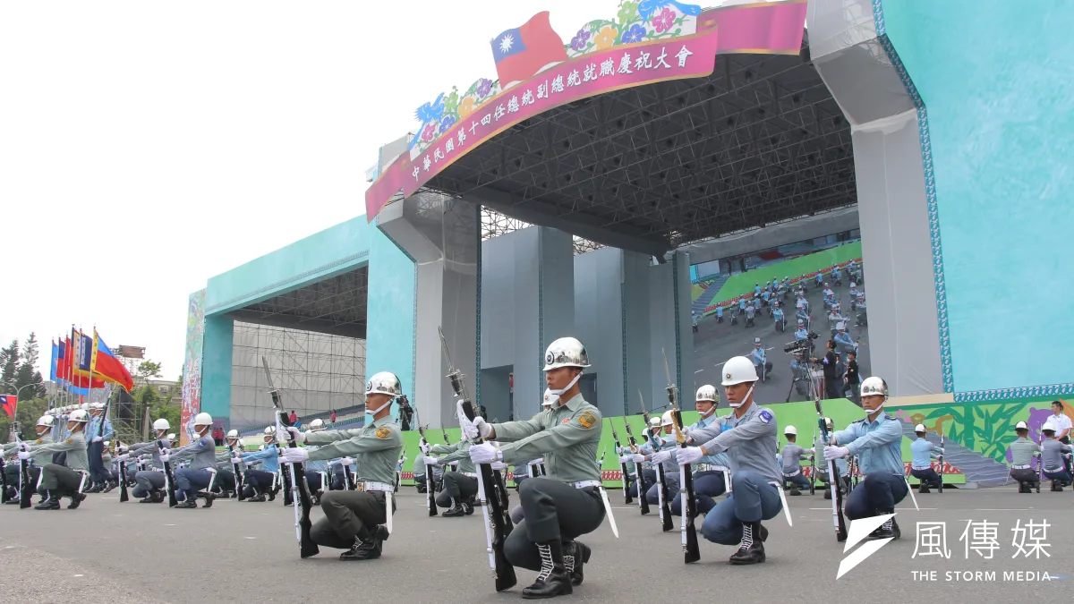 準總統蔡英文明天宣誓就職,圖為520總統就職典禮彩排。(葉信菉攝)