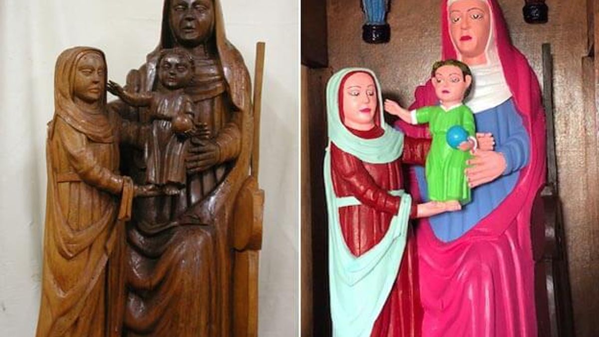 西班牙又有一組雕像慘遭業餘人士毒手,被塗上了螢光色。層出不窮的業餘修復師事件,令人不禁懷疑西班牙政府對於古蹟保育究竟有沒有努力?(圖/取自El Comercio,非池中藝術提供) 西班牙又有一組雕像慘遭業餘人士毒手,被塗上了螢光色。層出不窮的業餘修復師事件,令人不禁懷疑西班牙政府對於古蹟保育究竟有沒有努力?(圖/取自El Comercio,非池中藝術提供)