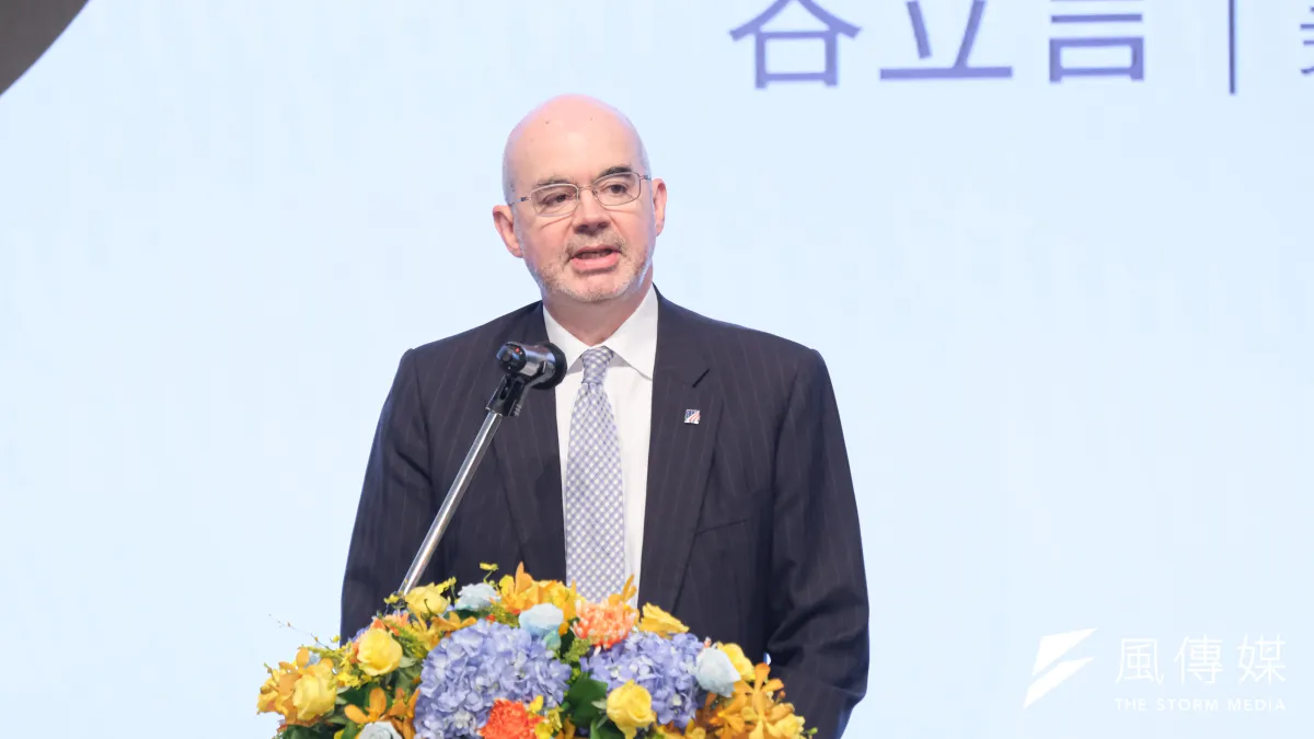2026年6月6日,美國在台協會(AIT)處長谷立言在國科會智庫DSET的2026年度論壇上致詞。(劉偉宏攝)
