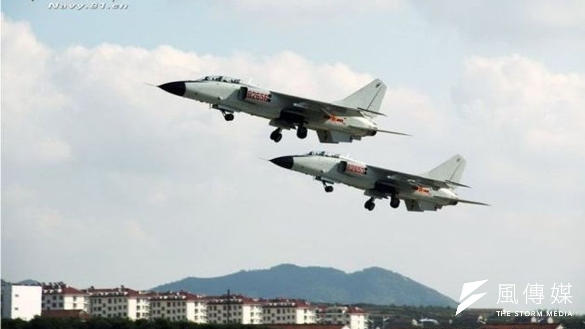 「飛豹」戰機將擔任驅離抵近偵察任務。(中國海軍) 「飛豹」戰機將擔任驅離抵近偵察任務。(中國海軍)