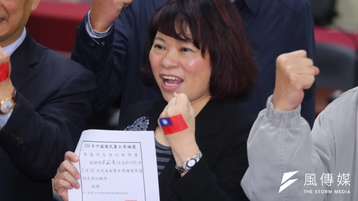 國民黨代理主席黃敏惠登記參選國民黨主席補選。(蔡耀徵攝)