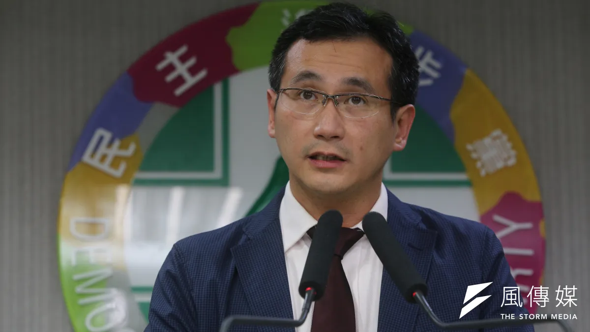 民進黨發言人鄭運鵬。(楊子磊攝)