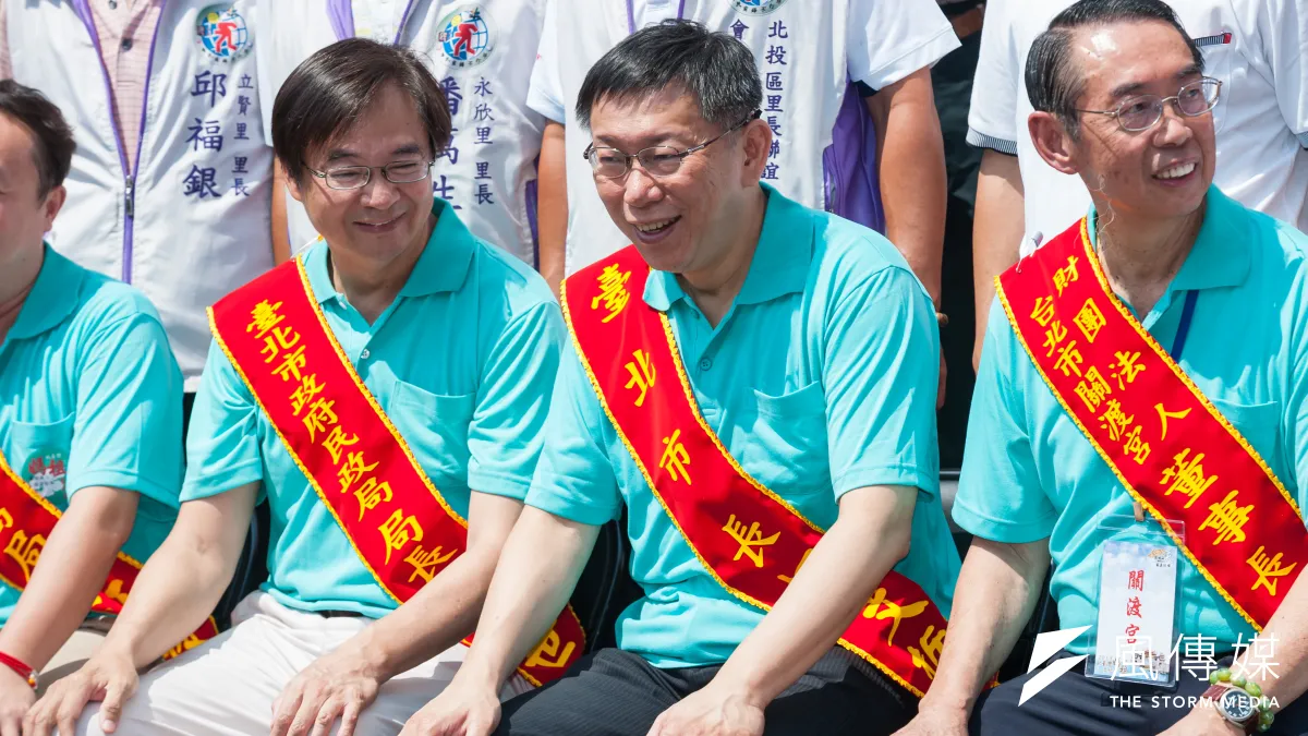 台北市長柯文哲出席關渡宮「2015北台灣媽祖文化節」。(顏麟宇攝)