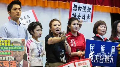 農糧署13日舉行日本食品輸台公聽會,立法委員李彥秀上台表明反對立場。(顏麟宇攝)