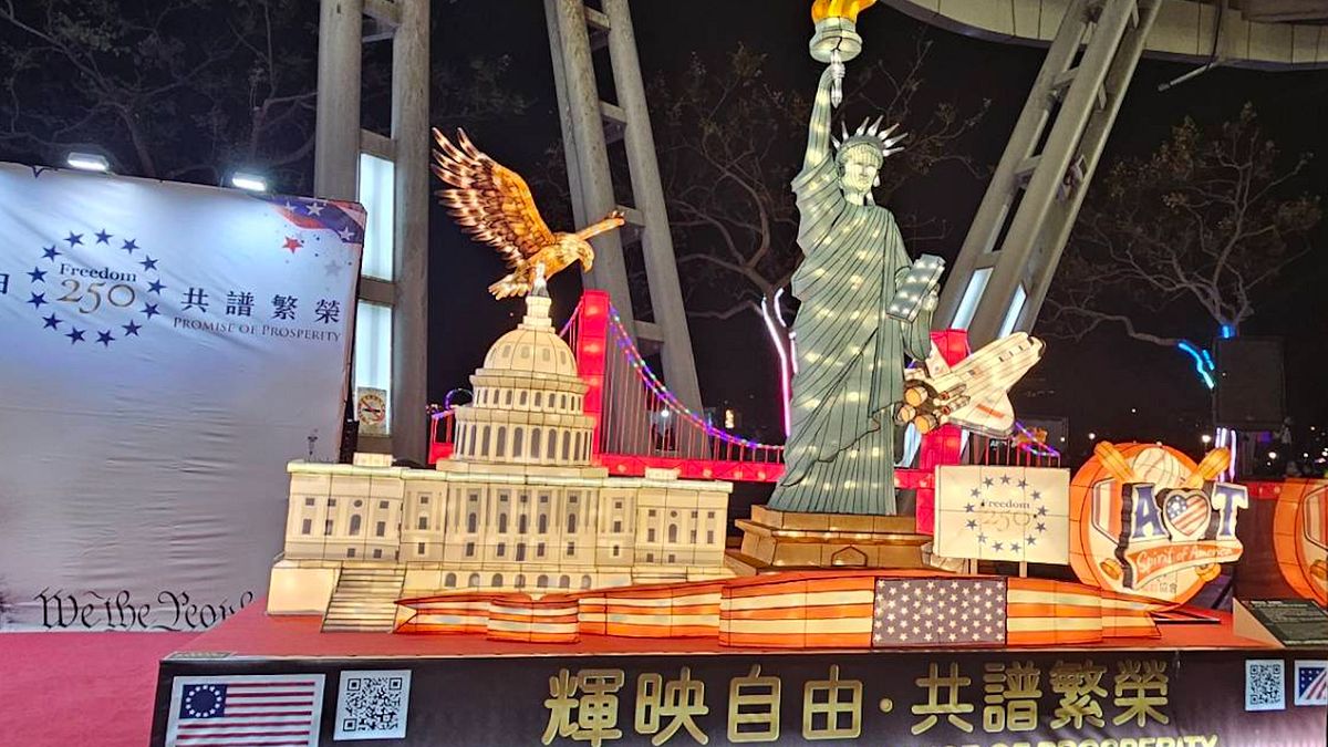 台北燈節增添國際色彩,AIT首度參與 蔣萬安、谷立言同台點燈