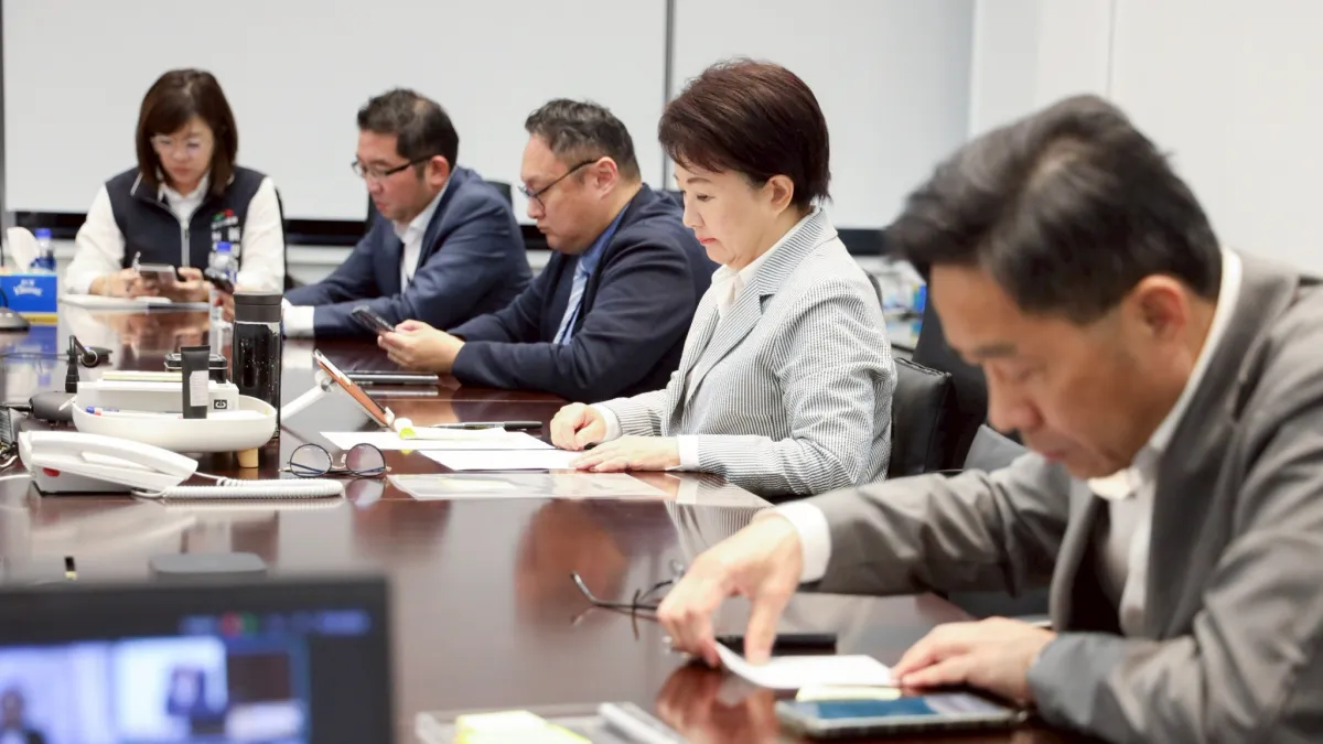 中台灣區域治理平台,因應美國調漲關稅舉行線上會議。(圖/台中市政府)