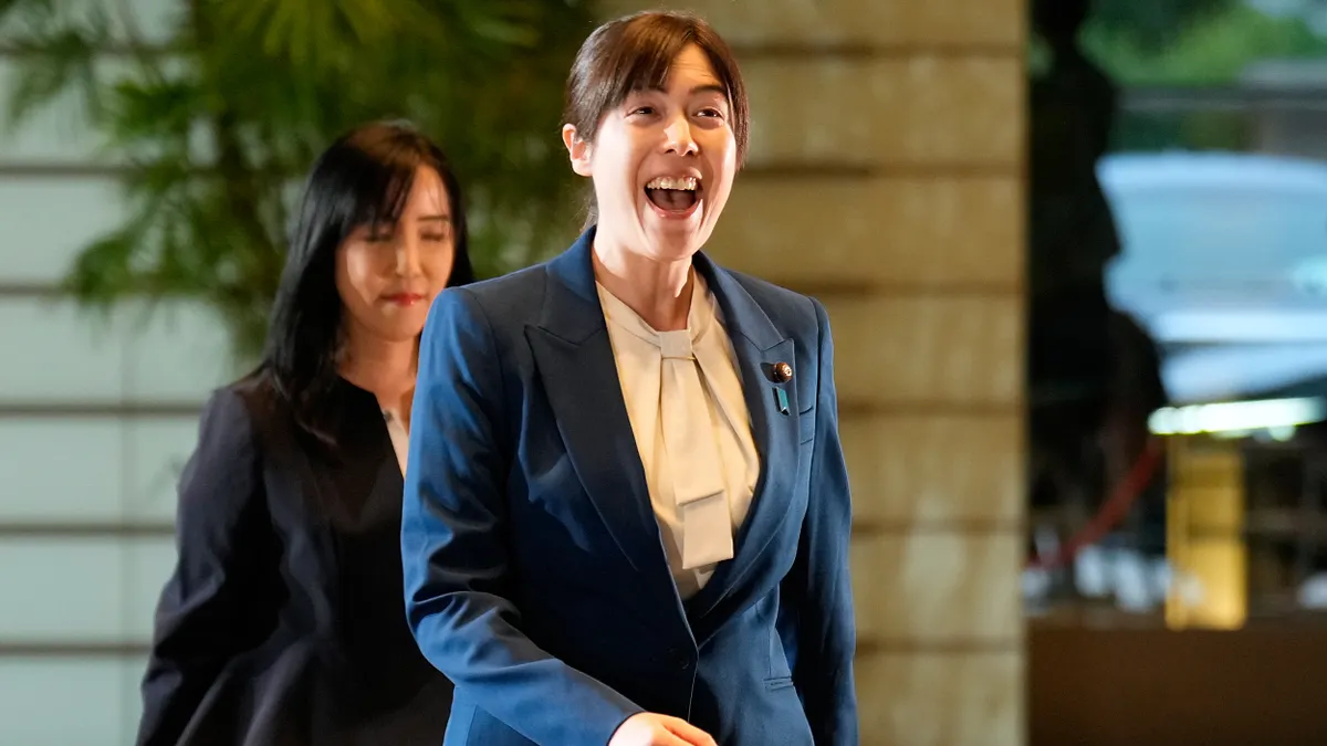高市早苗内閣で経済安全保障担当大臣を務める小野田紀美氏。(写真/AP通信)