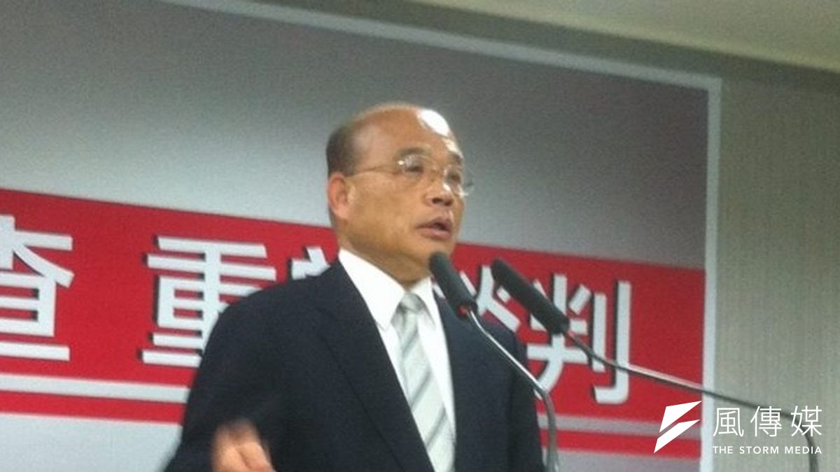 民進黨黨主席蘇貞昌中常會後記者會。(顏振凱攝) 民進黨黨主席蘇貞昌中常會後記者會。(顏振凱攝)