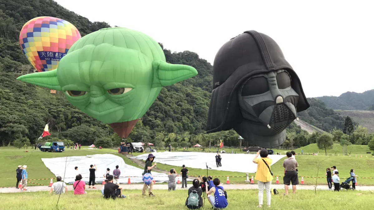 石門水庫熱氣球嘉年華 尤達大師黑武士空中相會
