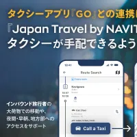 訪日外国人向けアプリ「Japan Travel by NAVITIME」がタクシーアプリ「GO」と連携し、全国でのワンストップ配車と多言語対応決済を開始。(写真/NAVITIME広報担当提供) 訪日外国人向けアプリ「Japan Travel by NAVITIME」がタクシーアプリ「GO」と連携し、全国でのワンストップ配車と多言語対応決済を開始。(写真/NAVITIME広報担当提供)
